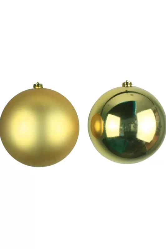 Large Christmas Baubles<Christmas Tree World 20Cm Gold Bauble Set Shiny/Matte (12 Pc)