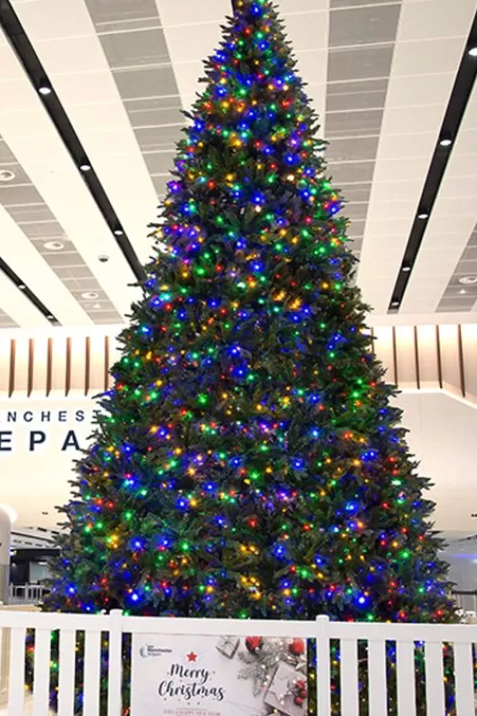 Large Commercial Christmas Trees<Christmas Tree World 4M/13.1Ft Commercial Giant Woodland Frame Tree - Multicolour Pre-Lit (Indoor/Outdoor)
