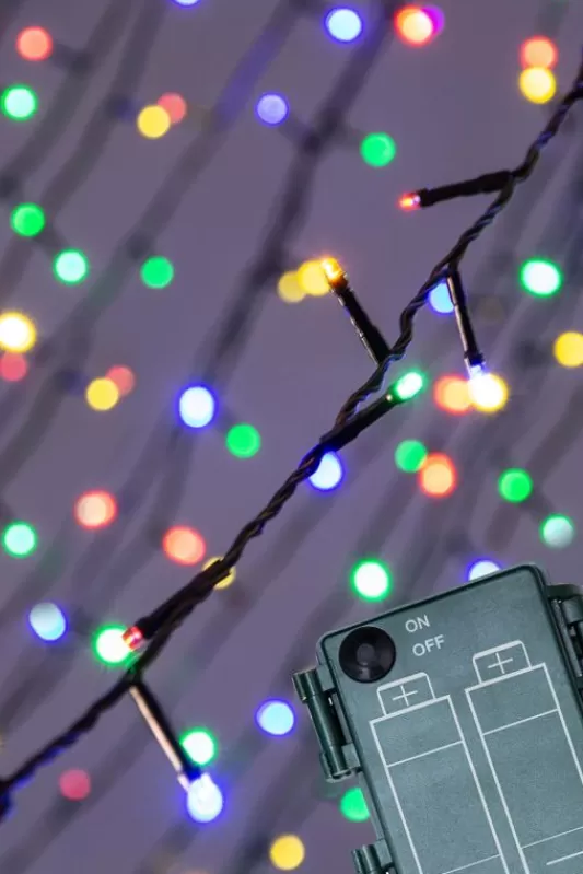 Battery Powered Leds<Christmas Tree World Ctw Battery Powered 50 Led Multifunction String Light Set - Multicolour