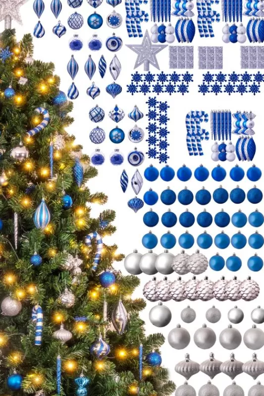 Medium Christmas Baubles<Christmas Tree World The 212Pc Full Heavy Coverage Bauble Set (Choose Colour For 8Ft Trees)