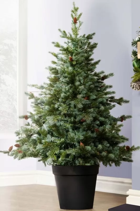 Ultra Realistic Christmas Trees<Christmas Tree World The 4Ft Cairngorm Pine Potted Tree (Indoor/Outdoor)