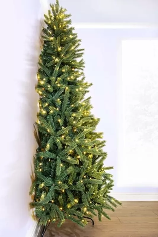 Ultra Realistic Christmas Trees<Christmas Tree World The 4Ft Pre-Lit Ultra Devonshire Half Tree Warm White Lights