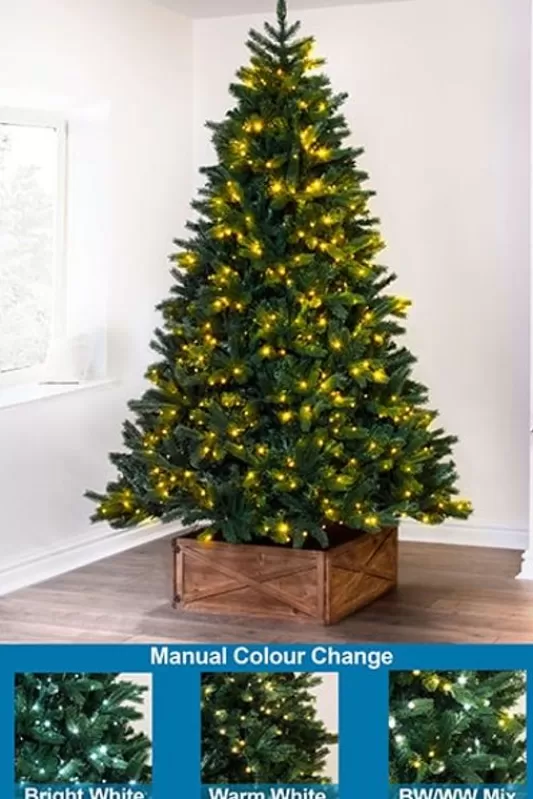 4 Foot Pre Lit Christmas Trees<Christmas Tree World The 4Ft Ultra Devonshire Fir Pre-Lit With Warm White/White Colour Change Leds