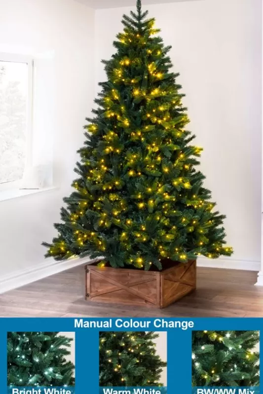 4 Foot Pre Lit Christmas Trees<Christmas Tree World The 4Ft Ultra Devonshire Fir Pre-Lit With Warm White/White Colour Change Leds