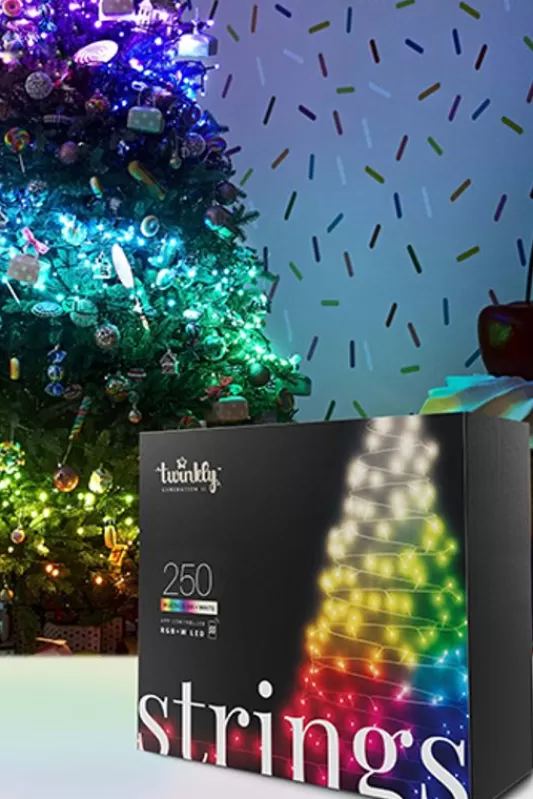 Twinkly Lights<Christmas Tree World Twinkly Strings 250 Rgb+W Lights String, Black Wire, Plug Type G
